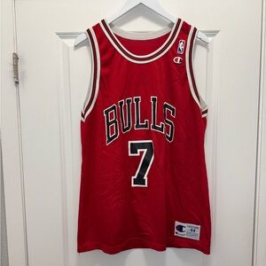 Vintage Champion Chicago Bulls #7 Tony Kukoc Swingman NBA Jersey